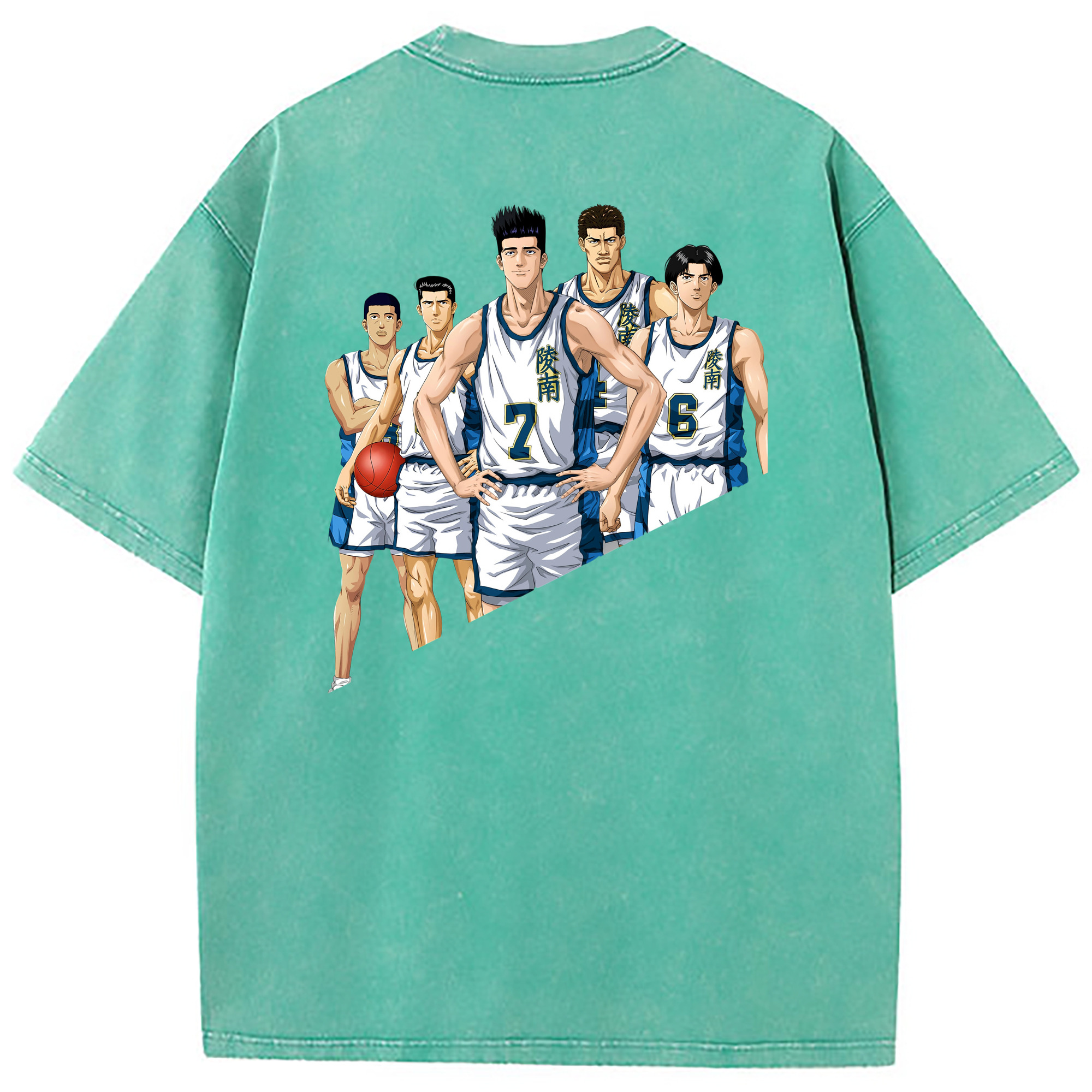 （画像用） SLAM DUNK／スラムダンク 綿100% ヴィンテージ風 半袖Tシャツ（背面プリント）